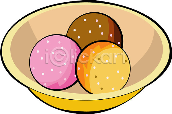 사람없음 EPS 아이콘 그릇 디저트 딸기 바닐라 발렌타인데이 아이스크림 초콜릿 흰색