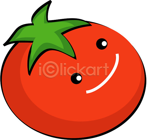 사람없음 EPS 아이콘 농작물 빨간색 식재료 음식 의인화 채소 캐릭터 컬러 토마토