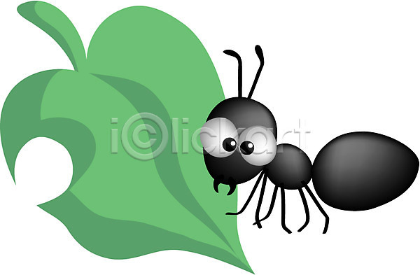 사람없음 EPS 아이콘 개미 곤충 나뭇잎 동물 동물캐릭터 벌레 잎 절지류 캐릭터 한마리