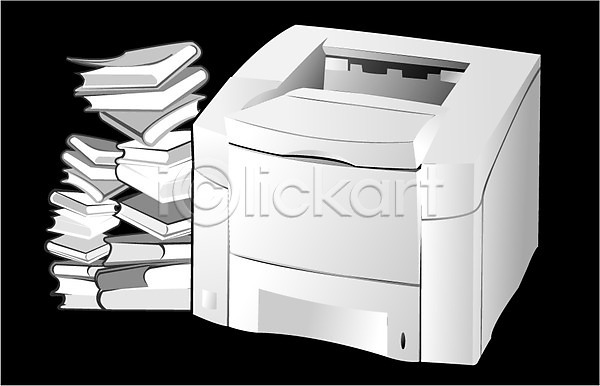 사람없음 EPS 아이콘 사무실 오브젝트 인쇄 인쇄기 책 컴퓨터 클립아트