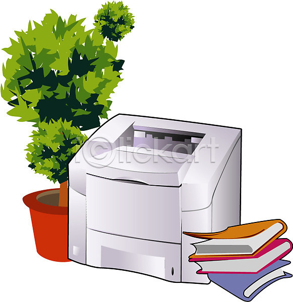 사람없음 EPS 아이콘 나무 사무실 식물 오브젝트 인쇄 인쇄기 책 컴퓨터 클립아트 화분
