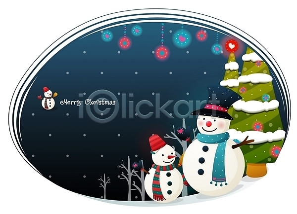 사람없음 EPS 일러스트 겨울 계절 기념일 나무 눈(날씨) 눈사람 사계절 자연 저녁 종교 크리스마스 크리스마스장식 크리스마스트리
