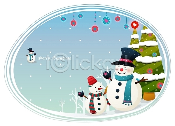 사람없음 EPS 일러스트 겨울 계절 기념일 나무 눈(날씨) 눈사람 사계절 자연 종교 크리스마스 크리스마스장식 크리스마스트리