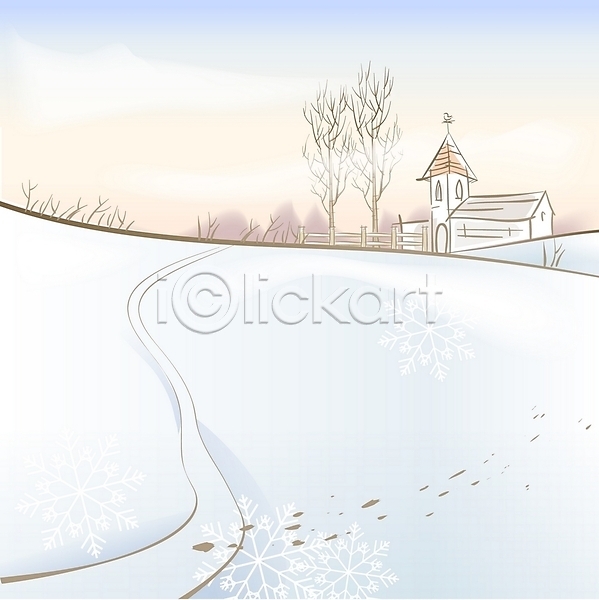 사람없음 EPS 일러스트 겨울 겨울배경 계절 길 나무 눈(날씨) 눈송이 백그라운드 사계절 야외 언덕 울타리 자연 주간 주택 풍경(경치) 하늘