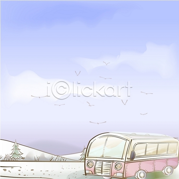 사람없음 EPS 일러스트 겨울 겨울배경 계절 눈(날씨) 백그라운드 버스 사계절 야외 육상교통 자동차 자연 조류 주간 차(자동차) 풍경(경치) 하늘 한대