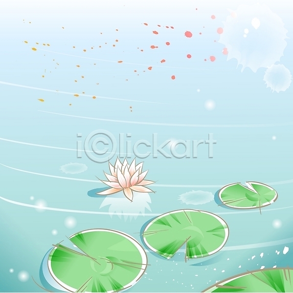 상큼 사람없음 EPS 일러스트 계절 꽃 물결 바람 백그라운드 봄 봄배경 빛 사계절 식물 야외 여름꽃 연꽃(꽃) 연못 연잎 잎 자연 초록색 풍경(경치) 호수