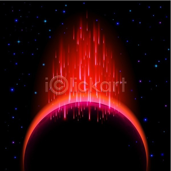 신비 사람없음 EPS 일러스트 해외이미지 SF 검은색 그림자 백그라운드 별 빛 빨간색 야간 어둠 우주 은하계 추상 하늘 해외202004 행성
