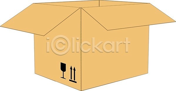 EPS 근접촬영 옆모습 일러스트 해외이미지 갈색 고립 상자 상품 오픈 컨테이너 판지 포장 해외202004 흰배경