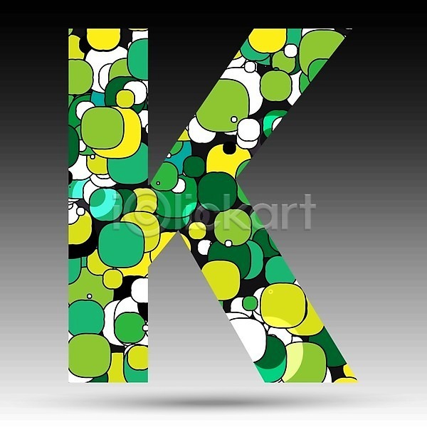 사람없음 EPS 일러스트 해외이미지 K 그래픽 대문자 물방울무늬 알파벳 초록색 텍스트 해외202004