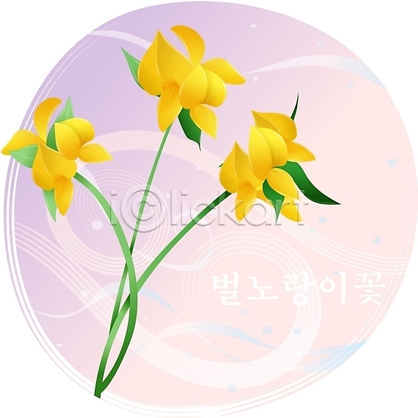 사람없음 EPS 일러스트 꽃 노란색 들꽃 백그라운드 벌노랑이꽃 식물 여름꽃 자연 컬러 클립아트