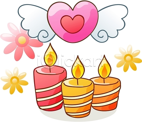 사랑 사람없음 EPS 아이콘 큐티아이콘 꽃 날개(비행) 오브젝트 이벤트 장식 초 촛불 하트