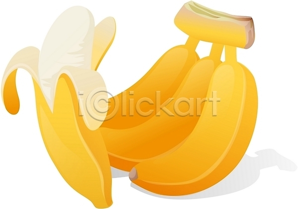 사람없음 EPS 디테일아이콘 아이콘 펄아이콘 과일 노란색 바나나 식물 컬러