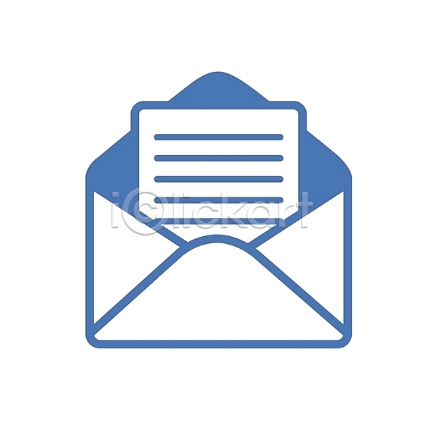 사람없음 EPS 심볼아이콘 아이콘 문구용품 심볼 우편물 이메일 컬러 파란색 편지 편지봉투 편지지