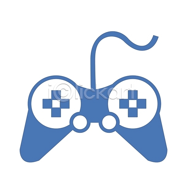 사람없음 EPS 심볼아이콘 아이콘 게임 게임기 게임패드 놀이용품 생활용품 심볼 조이스틱 컬러 파란색 픽토그램