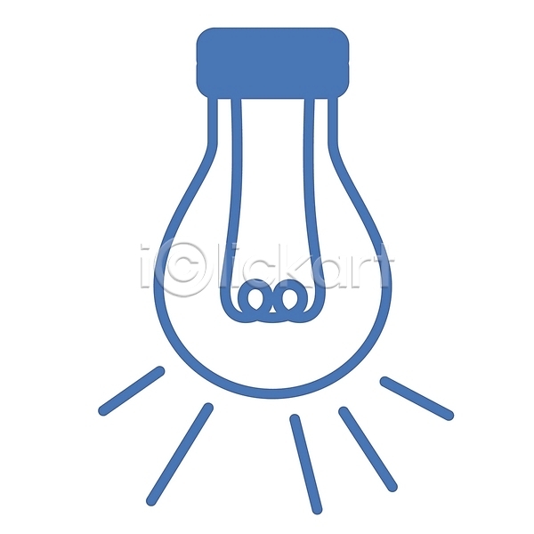아이디어 사람없음 EPS 심볼아이콘 아이콘 백열등 빛 생활용품 심볼 전구 전기에너지 컬러 파란색 필라멘트