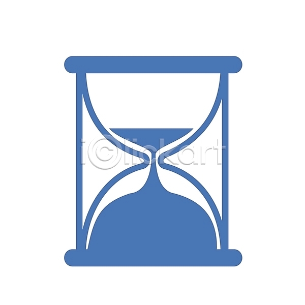 사람없음 EPS 심볼아이콘 아이콘 기호 모래시계 생활용품 시간 시계 심볼 컬러 파란색