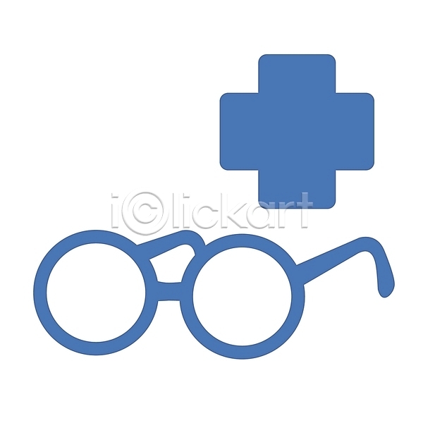 사람없음 EPS 심볼아이콘 아이콘 병원 심볼 안경 안과 의학 잡화 치료 컬러 파란색