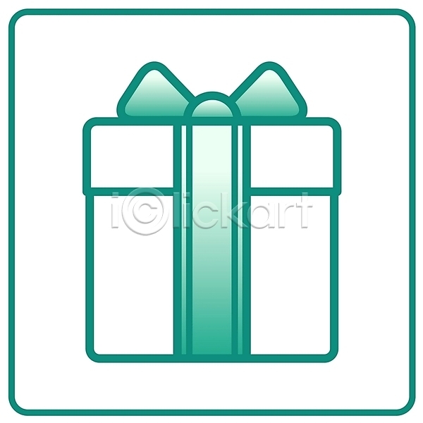 축하 사람없음 EPS 심볼아이콘 아이콘 리본 상자 선물 선물상자 쇼핑 심볼 오브젝트 초록색 컬러 포장