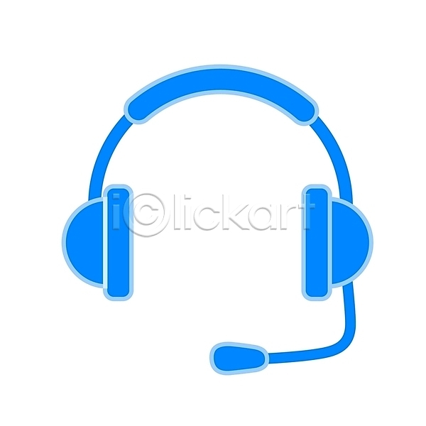 사람없음 EPS 심볼아이콘 아이콘 마이크 심볼 이어폰 전자제품 컬러 통신기기 파란색 헤드셋 헤드폰