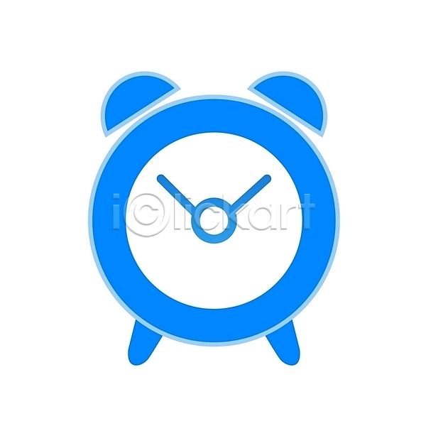 사람없음 EPS 심볼아이콘 아이콘 생활용품 시간 시계 심볼 약속 자명종 컬러 탁상시계 파란색