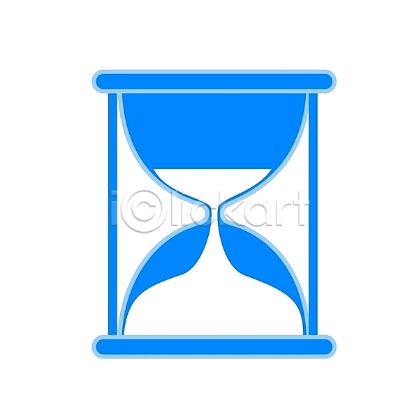 사람없음 EPS 심볼아이콘 아이콘 모래시계 생활용품 시간 시계 심볼 컬러 파란색