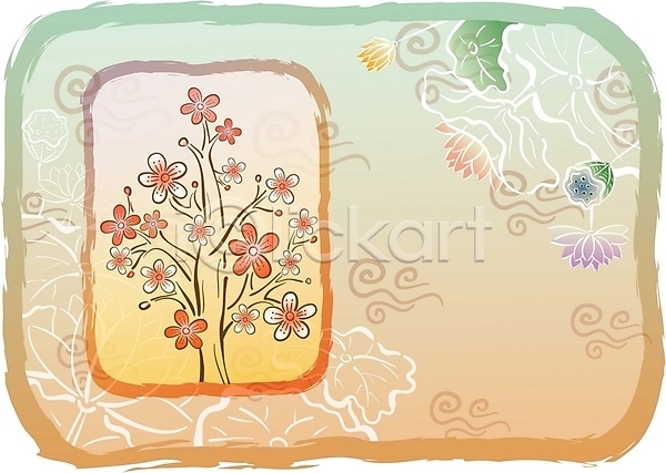 사람없음 EPS 일러스트 구름(자연) 꽃 무늬 백그라운드 벚꽃 새해 식물 연꽃(꽃) 연하장 전통 전통문양
