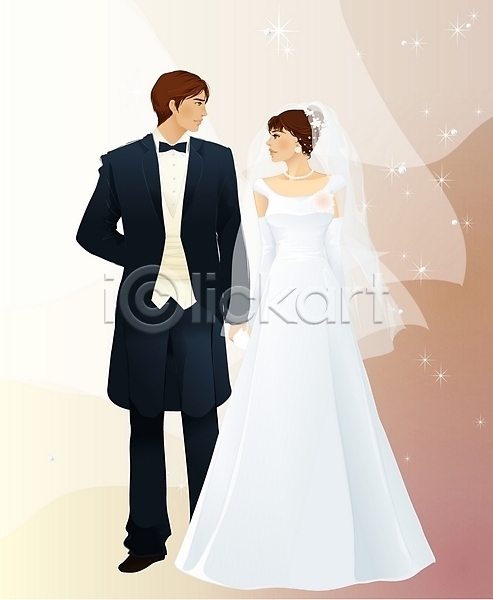 남자 두명 사람 여자 EPS 일러스트 결혼 신랑 신부(웨딩) 이벤트 커플