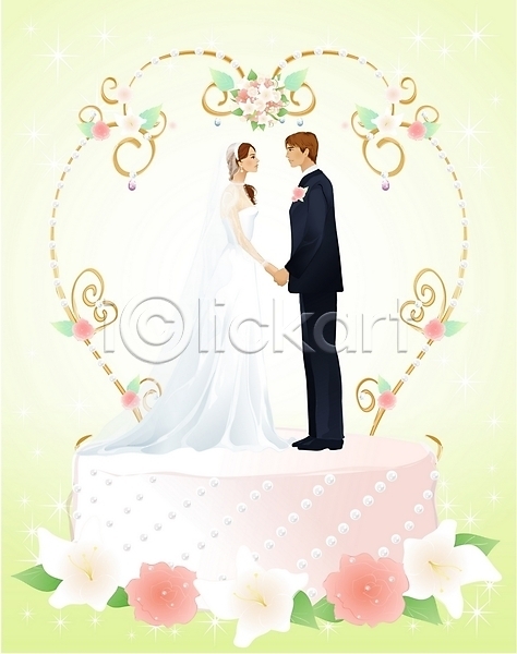맹세 남자 두명 사람 여자 EPS 일러스트 결혼 신랑 신부(웨딩) 언약 웨딩케이크 이벤트 커플 케이크