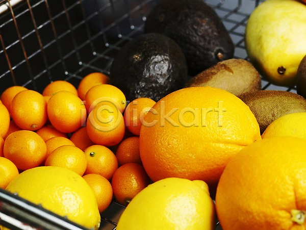 신선 사람없음 JPG 근접촬영 포토 가로 과일 금귤 농작물 레몬 망고 바구니 스튜디오촬영 식물 실내 아보카도 여러개 오렌지 음식 키위