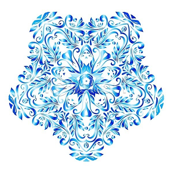 고급 축하 화려 사람없음 EPS 실루엣 일러스트 해외이미지 겨울 꽃무늬 눈꽃무늬 눈송이 디자인 모양 엘리먼트 우아 장식 추상 축제 파란색 패턴 해외202004