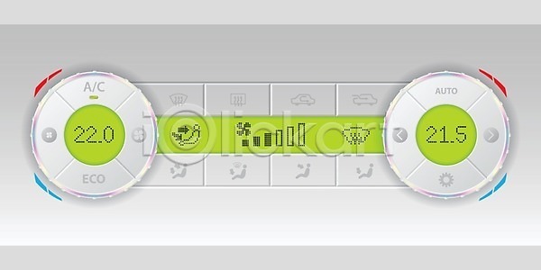 EPS 일러스트 해외이미지 게이지 디자인 린스 바퀴 부채 빛 심볼 엘리먼트 온도 자동 자동차 점화 제어 초록색 플러스 해외202004 해외일러스트 흰색 힘