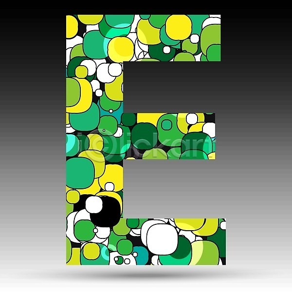사람없음 EPS 일러스트 해외이미지 E 그래픽 대문자 물방울무늬 알파벳 초록색 텍스트 해외202004