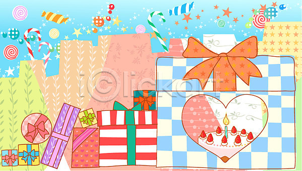 사람없음 EPS 일러스트 백그라운드 사탕 생일 선물 오브젝트 이벤트 장난감 케이크 파티