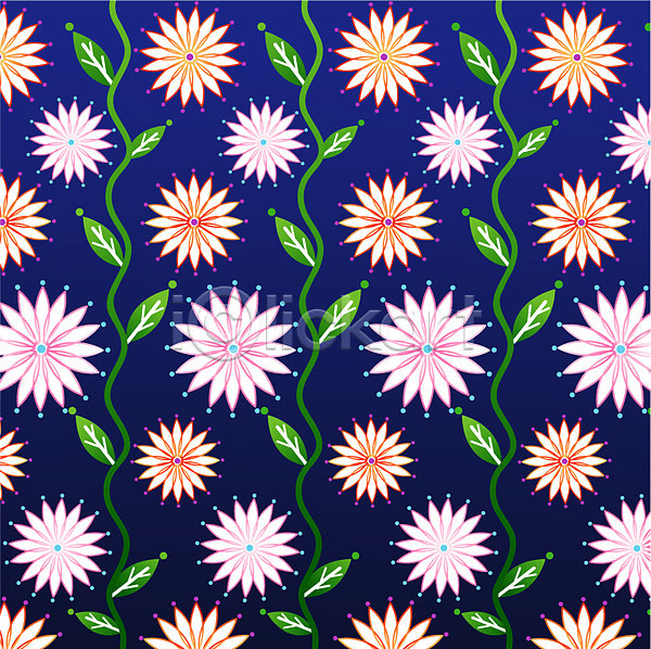 사람없음 EPS 일러스트 꽃 꽃무늬 무늬 문양 백그라운드 식물패턴 패턴