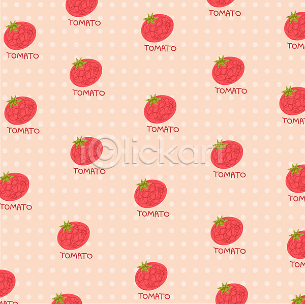 사람없음 EPS 일러스트 무늬 문양 물방울무늬 백그라운드 채소 토마토 패턴