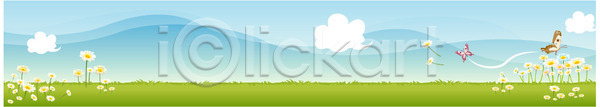 배너템플릿 템플릿 가로배너 계절 곤충 구름(자연) 꽃 나비 동물 사계절 산 장미 절지류 초원(자연) 하늘