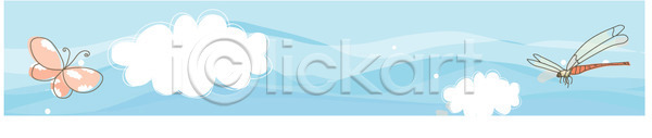 배너템플릿 템플릿 가로배너 계절 곤충 구름 나비 동물 사계절 이미지템플릿 잠자리 절지류 하늘