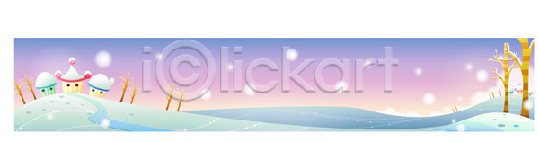 배너템플릿 템플릿 가로배너 겨울 계절 나무 눈 마을 사계절 설경 이미지템플릿 자연 자연요소 주택