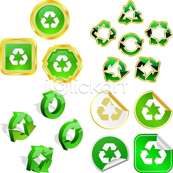 사람없음 EPS 일러스트 해외이미지 에너지 에코 오염 재활용 재활용품 초록색 해외202004 환경