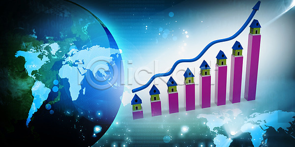 성장 사람없음 3D JPG 일러스트 포토 해외이미지 굴뚝 그래프 반사 부동산 세계 주택 지구본 지도 지붕 창문 추상 해외202004 해외포토