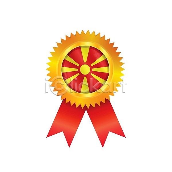 경쟁 사람없음 EPS 아이콘 일러스트 해외이미지 광택 깃발 노란색 라벨 리본 마케도니아 메달 배너 배지 빨간색 상패 세계 심볼 유럽 트로피 해외202004