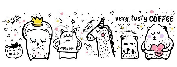 감탄 사랑 행복 아기 어린이 EPS 일러스트 템플릿 해외이미지 가로 고립 고양이 곰 그래픽 그림 낙서 노란색 덮개 동물 디자인 만화 미소(표정) 미술 배너 백그라운드 분홍색 상자 손 수확 스케치 시간 엘리먼트 여름(계절) 완벽 유니콘 유행 인쇄 카페 커피 포스터 해외202004 해외일러스트
