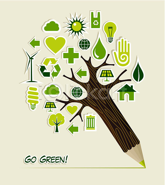 보호 사람없음 EPS 일러스트 해외이미지 구름(자연) 나무 모양 물 식물 에너지 연필 자원 재활용 주택 지구 초록색 추상 컨셉 태양 풍력에너지 풍차 하트 해외202004 환경 힘