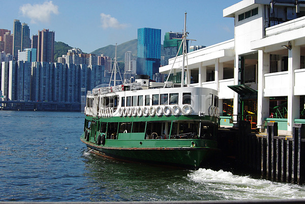 사람없음 JPG 포토 해외이미지 도시 물 배(교통) 아침 항구 해외202004 홍콩
