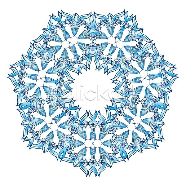 축하 화려 사람없음 EPS 실루엣 아이콘 일러스트 해외이미지 겨울 그래픽 꽃무늬 눈꽃무늬 눈송이 디자인 모양 백그라운드 스타일 원형 장식 추상 파란색 패턴 해외202004 흰색