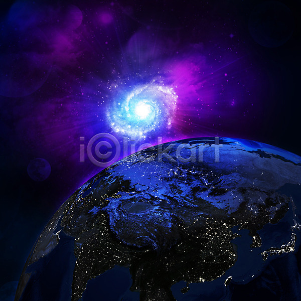 사람없음 3D JPG 포토 해외이미지 SF 검은색 공상 과학 구름(자연) 궤도 백그라운드 별 빛 야간 우주 은하계 자연 지구 하늘 해외202004 행성