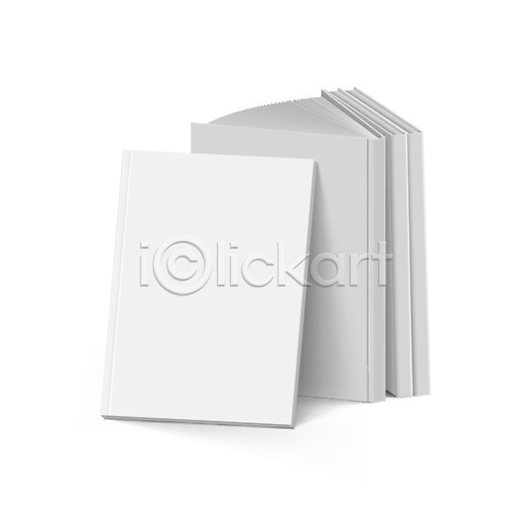 사람없음 3D EPS 일러스트 템플릿 해외이미지 공백 공책 교과서 디자인 레이아웃 목업 쌓기 양장본 오브젝트 정보 종이 책 페이지 펼침 학습 해외202004 회색 흰색