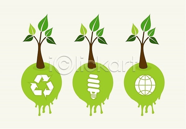 사람없음 EPS 일러스트 해외이미지 나무 무료이미지 식물 에코 잎 재활용 재활용표시 전구 지구 초록색 친환경 해외202004