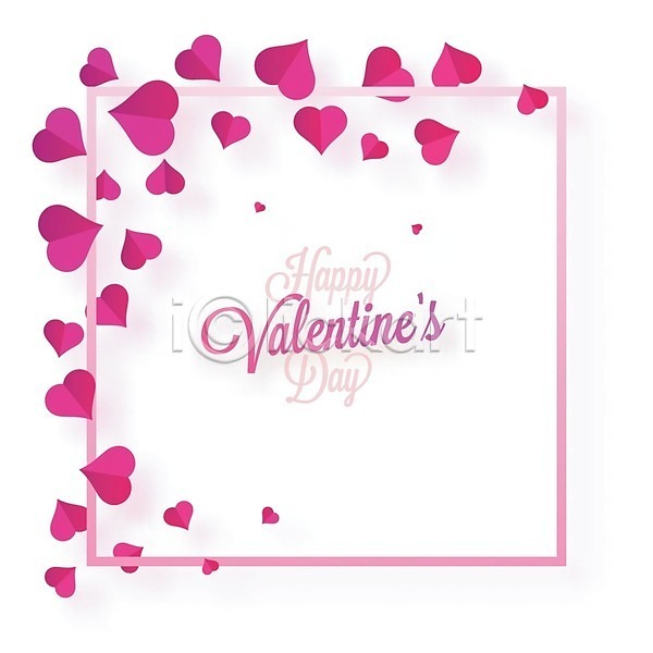 사랑 축하 사람없음 EPS 일러스트 해외이미지 기념일 발렌타인데이 분홍색 하트 해외202004