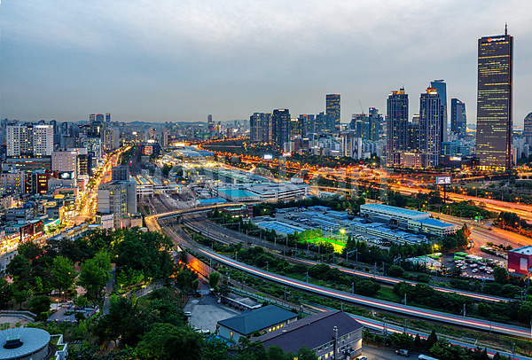 사람없음 JPG 포토 63빌딩 국내여행 궤적 도로 도시 도시풍경 서울 야경 야외 전경 풍경(경치) 한국